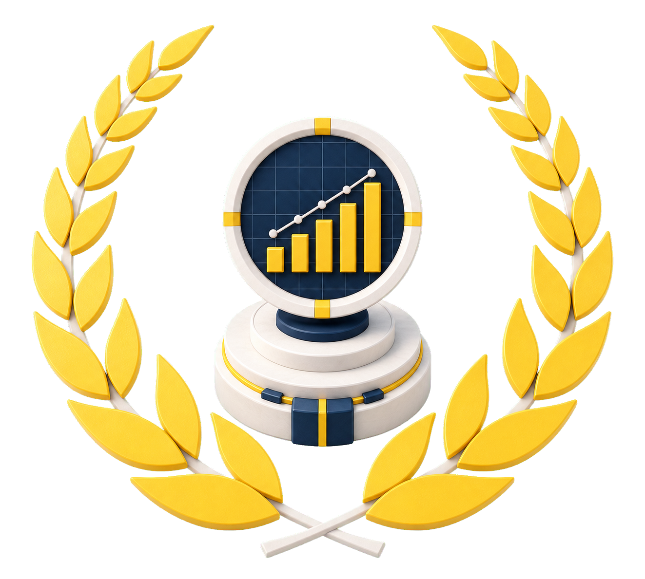 Multiple Markets golden laurel credential emblem