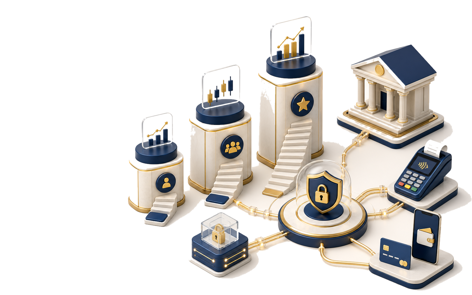 Connected financial services illustration